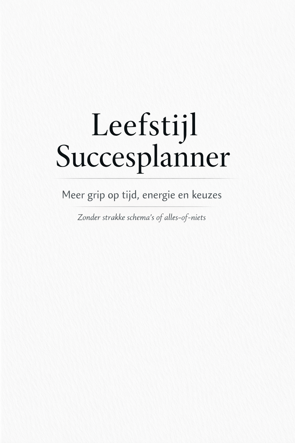 Cover van het e-book Leefstijl Succesplanner